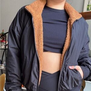 Fabletics Women's Black and Tan Jacket